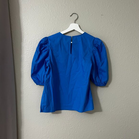 English Factory Royal Blue Puff Sleeve Shirt (Size XS) - Picture 3 of 3